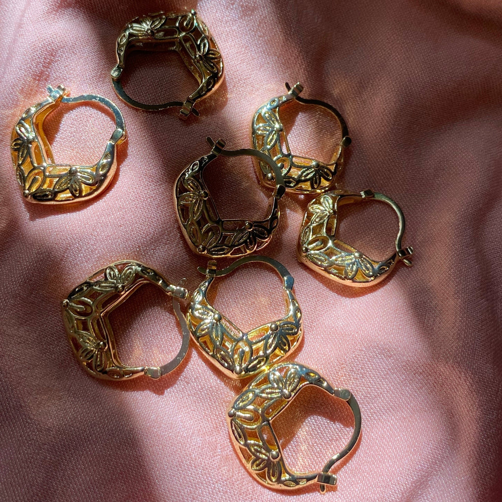 Magdalena Basket Hoop Earrings