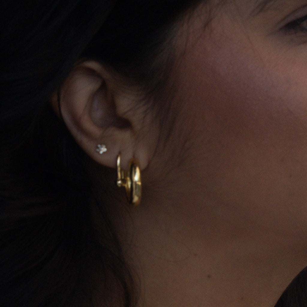 Rebecca- Everyday Gold Huggie Hoops