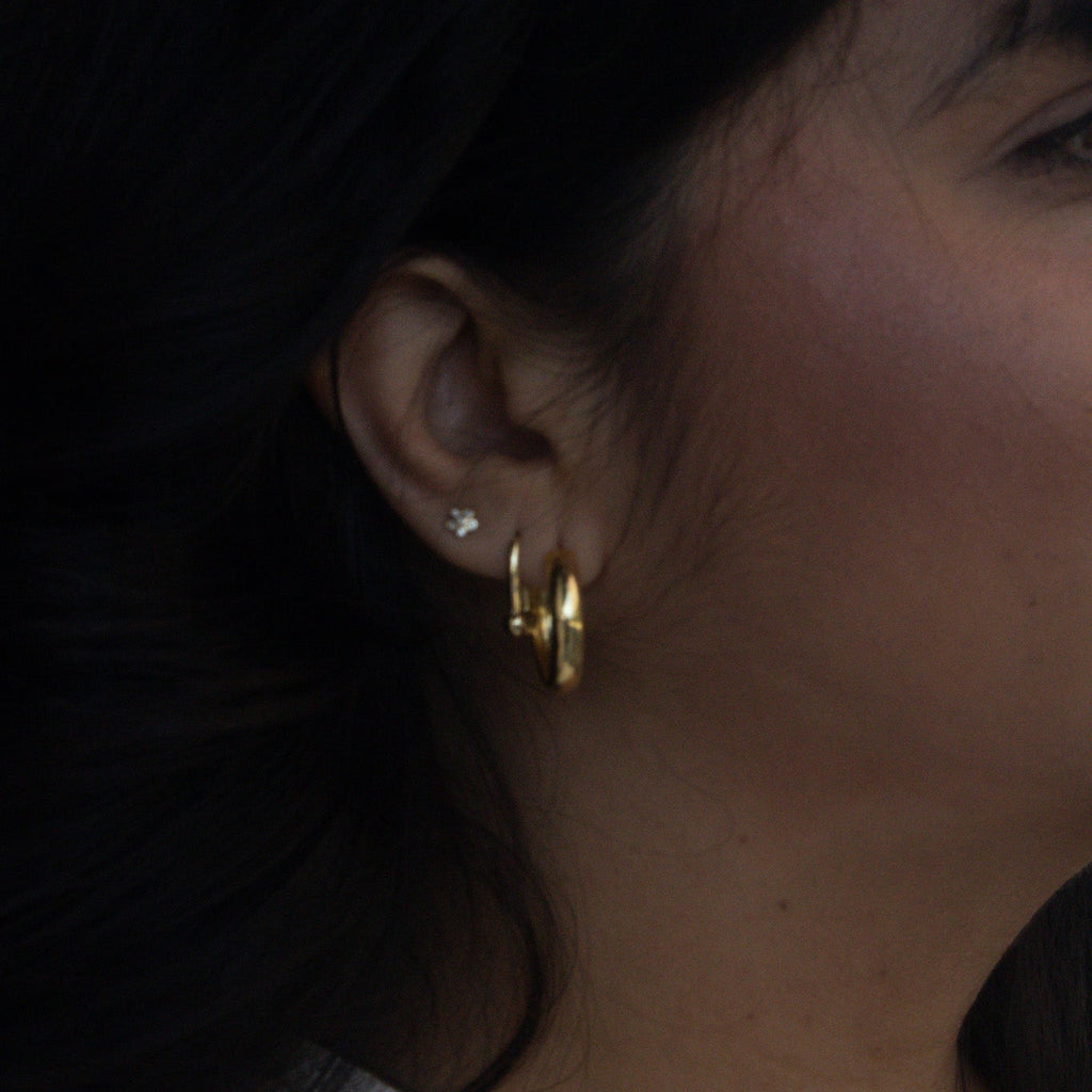 Rebecca- Everyday Gold Huggie Hoops