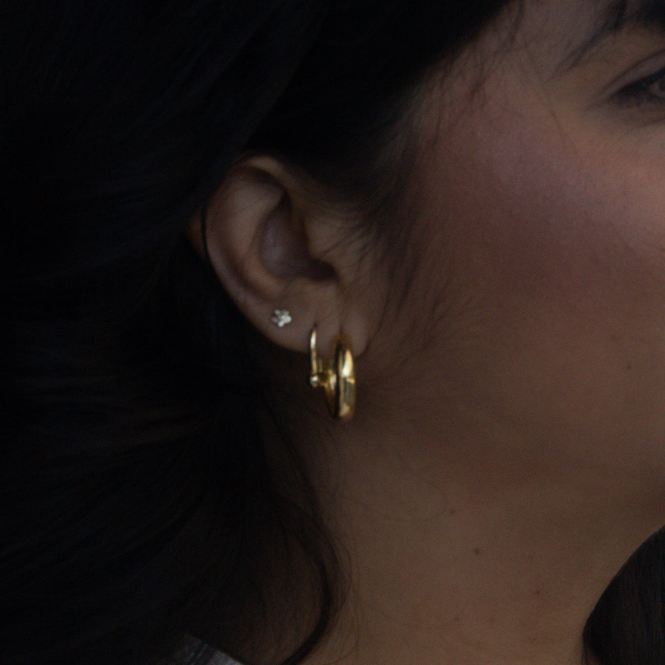 Rebecca- Everyday Gold Huggie Hoops