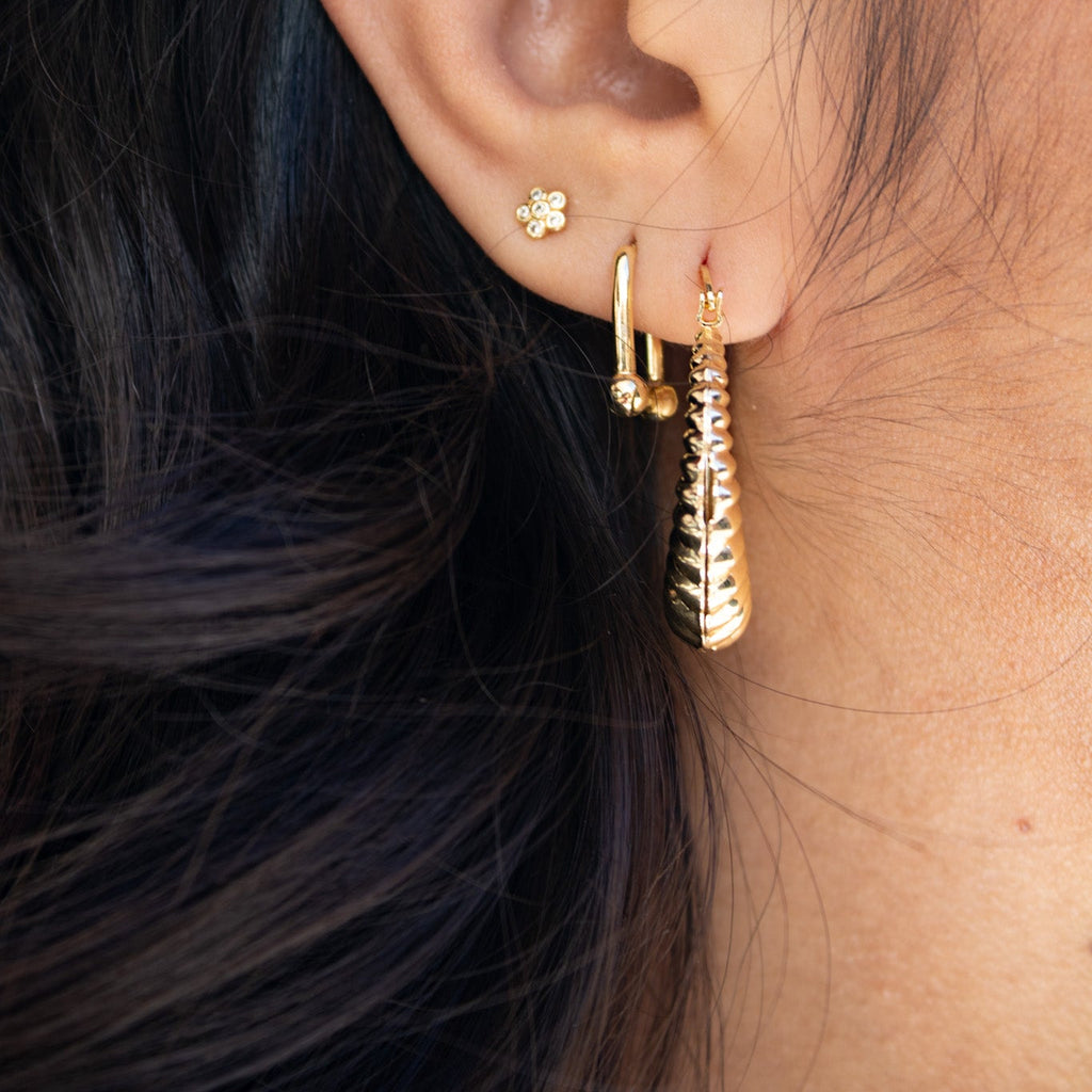 The Sofia Ribbed Hoops