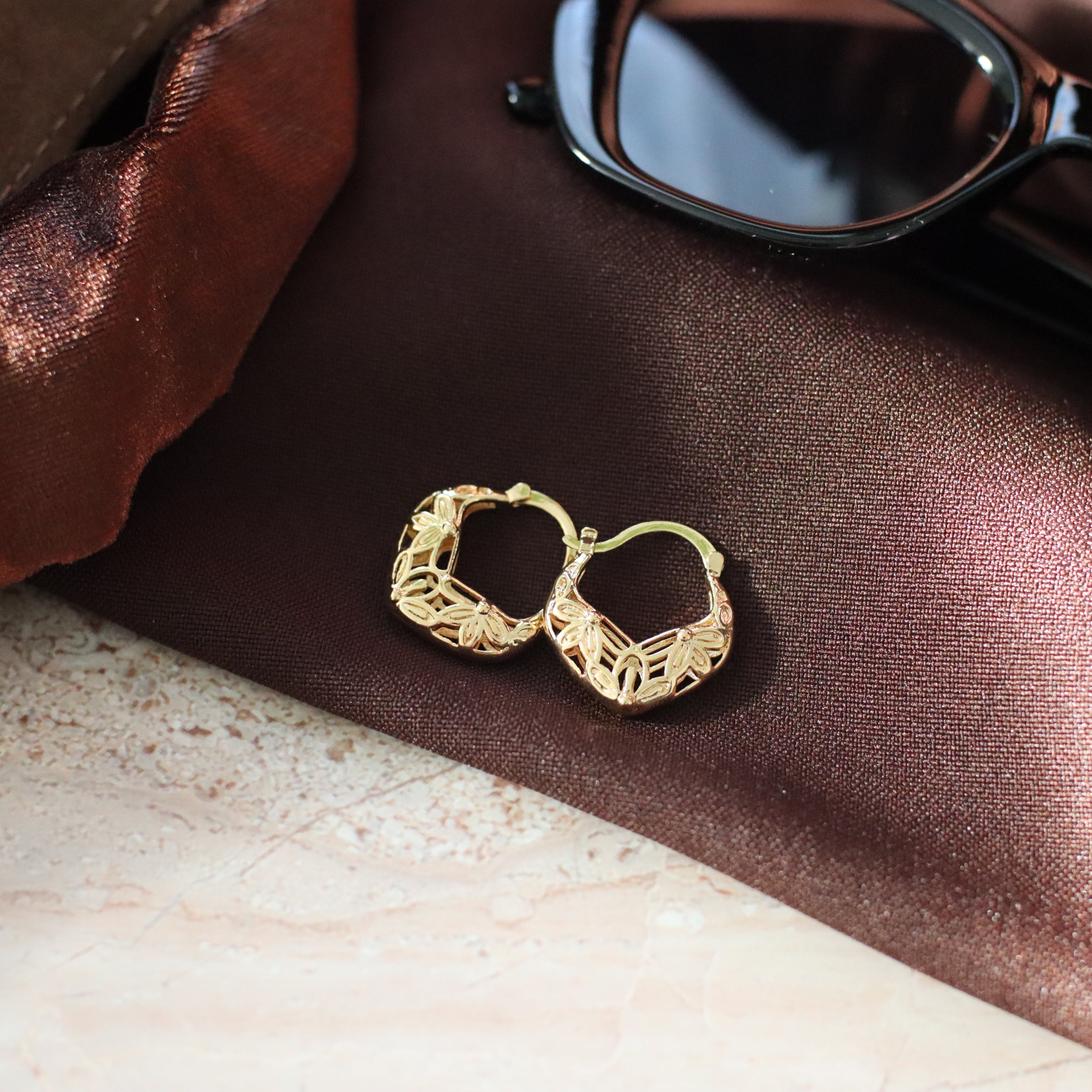 Magdalena Basket Hoop Earrings