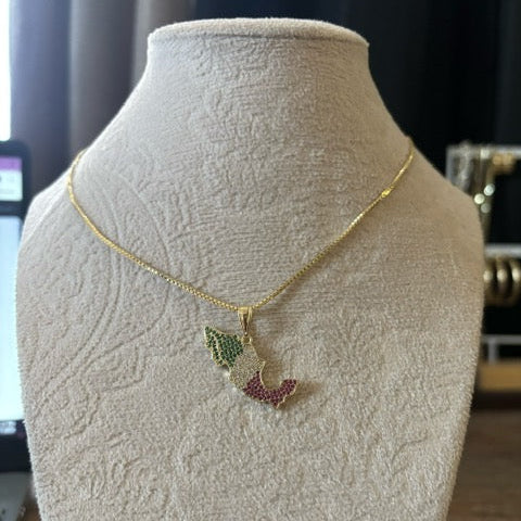 Mi México Gold Filled Crystal Necklace