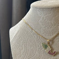 Mi México Gold Filled Crystal Necklace