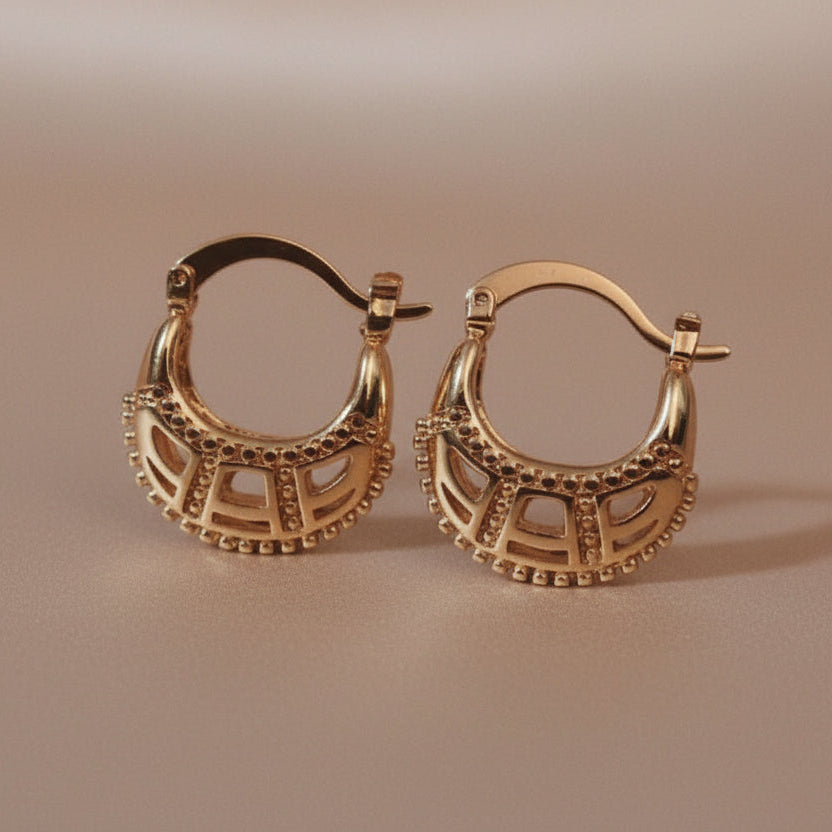 The Emma Gold Basket Hoops