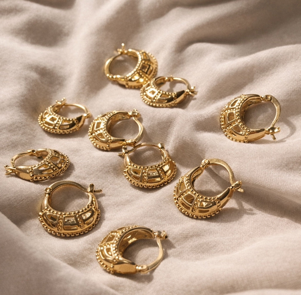 The Emma Gold Basket Hoops